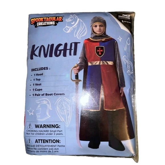Spooktacular Creations Other - Spooktacular Creation Knight 5 Piece Halloween Costume M(8-10) Red Blue No Boots
